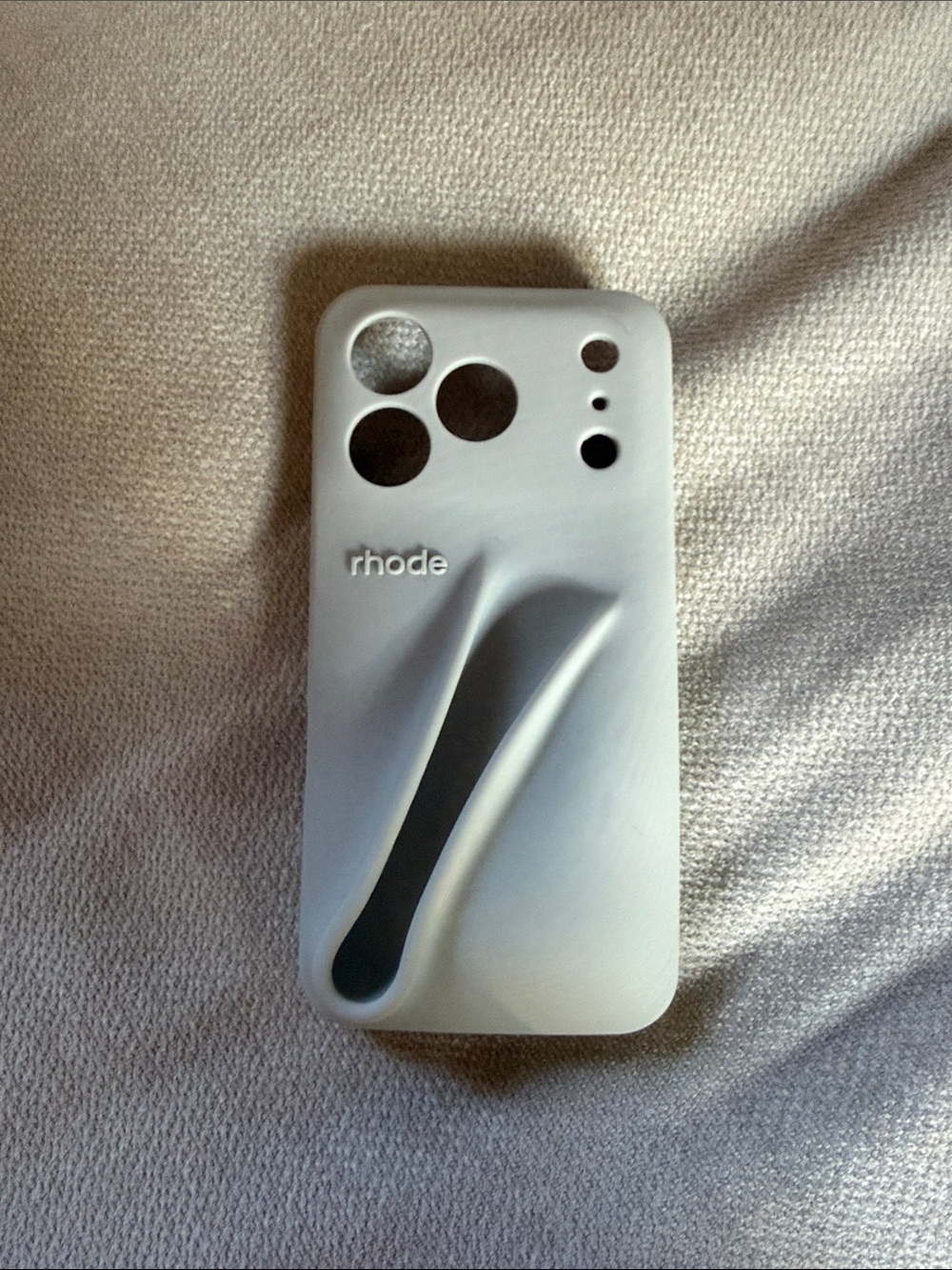 RHODE Sculpted Grip Silicone Phone Case in Light Gray